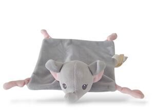 Dan Dee Plush Gray Elephant Security Blanket Lovey Lovie 8" Unisex Rattle